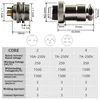 5/20Set Gold Plated GX12 GX16 GX20 2/3/4/5/6/7/8/9/10/12 Pin Male Female Butting Wire Cable Circular Aviation Plug Connector 4