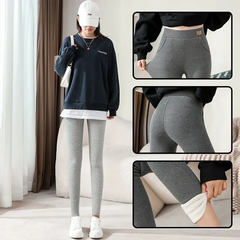 Women's Winter Warm Fleece Lined Leggings - Thick Tights Thermal Pants  Thermal Leggings Layer Bottom Underwear Warm-450g