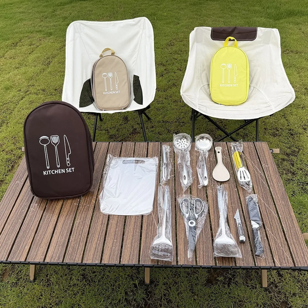 Borsa per la Conservazione degli Utensili da Campeggio - Borsa per Set di Utensili da Cucina da Campeggio, Borsa Portatile per Attrezzi da Campeggio, Adatta per la Conservazione di Utensili da Cucina - immagine 6