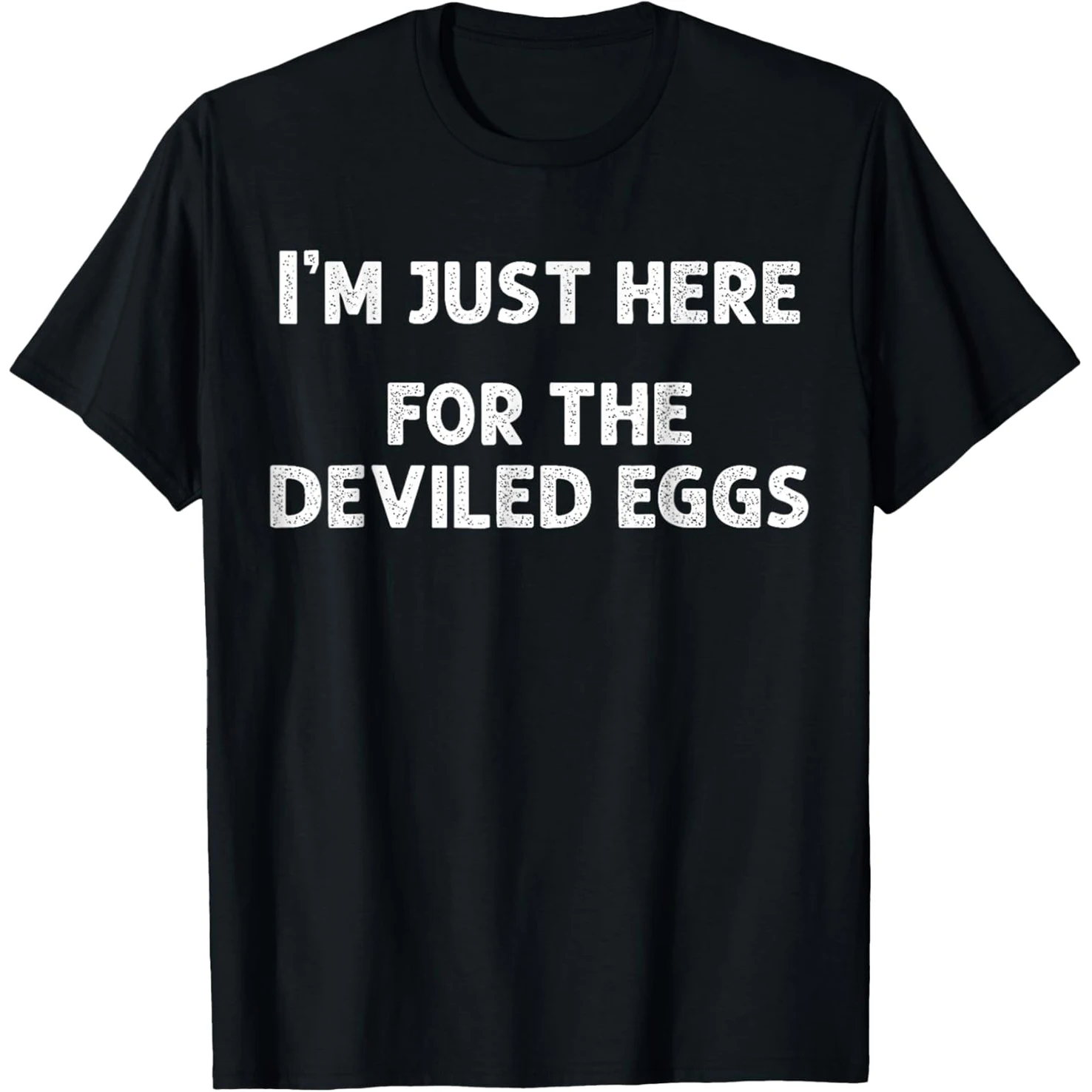 Ich bin nur wegen der Teufels-Eier da Lustige T-Shirts für Männer und Frauen Baumwolle Humor Streetwear T-Shirt Kurzarm Unisex Lockere Kleidung