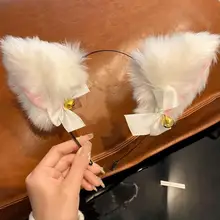 Cat Ears Lolita Cosplay Kawaii Plush Kitten Ear Black Hairpin Anime Accessories Andmade Gothic Decor