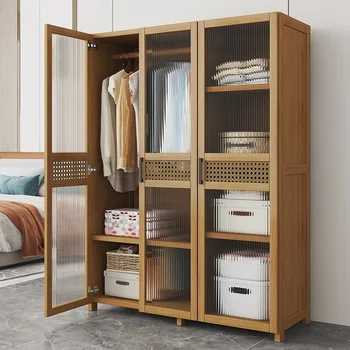 Simple Nordic Wardrobe Open Partitions Clothes Walk In Cabinet Wardrobe Put Together Organizer Bedroom Guarda Roupa Furniture 1
