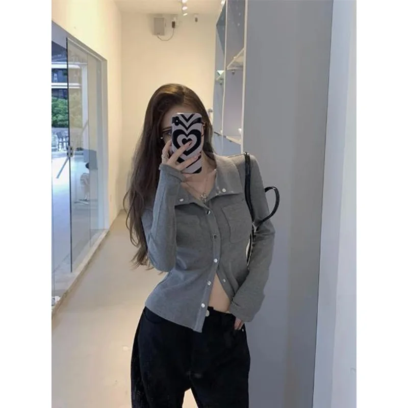 Women Long Sleeve Knitted Slim Fit Casual T Shirt