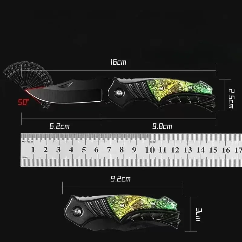 Portable outdoor folding fruit knife for kitchen supplies, sharp survival knife, suitable for camping and hiking 3