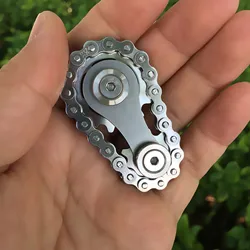 Pignon de volant d'inertie, chaîne gyroscopique, en acier inoxydable EDC, soulagement de l'anxiété, décompression, jouet en métal, Spinner de route 