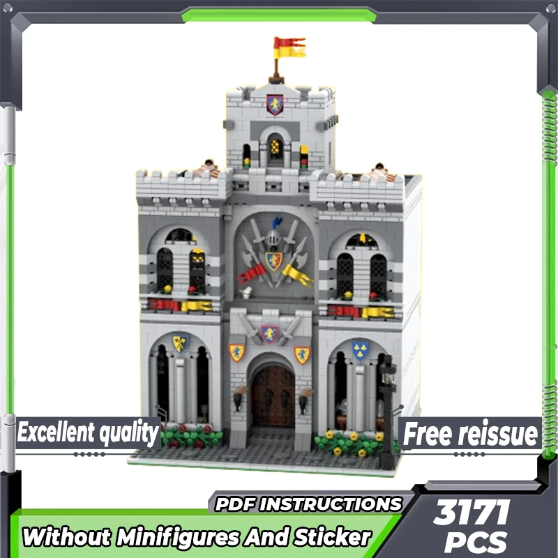 

Medieval Model Moc Building Bricks Lion Warrior’s Castle Reform Technology Modular Blocks Gifts Christmas Toys DIY Sets Assembly