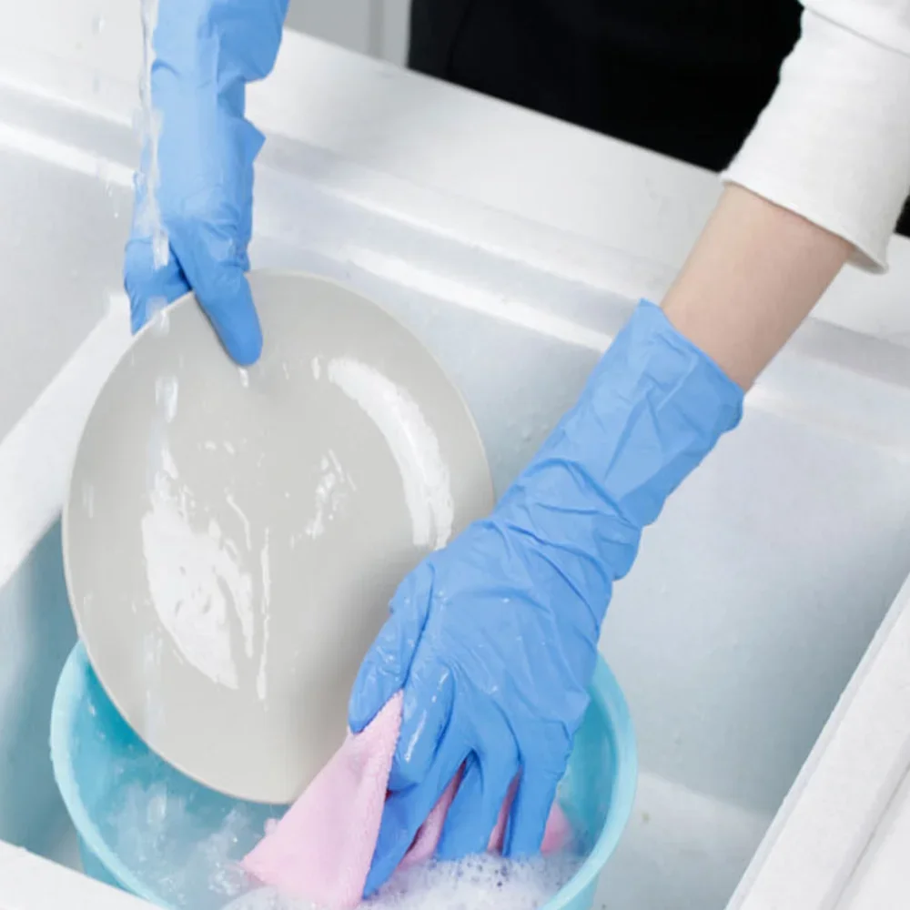 Disposable PVC Latex Nitrile Rubber Gloves Kitchen Dishwashing Home Work Waterproof Left And Right Hand Universal Gloves