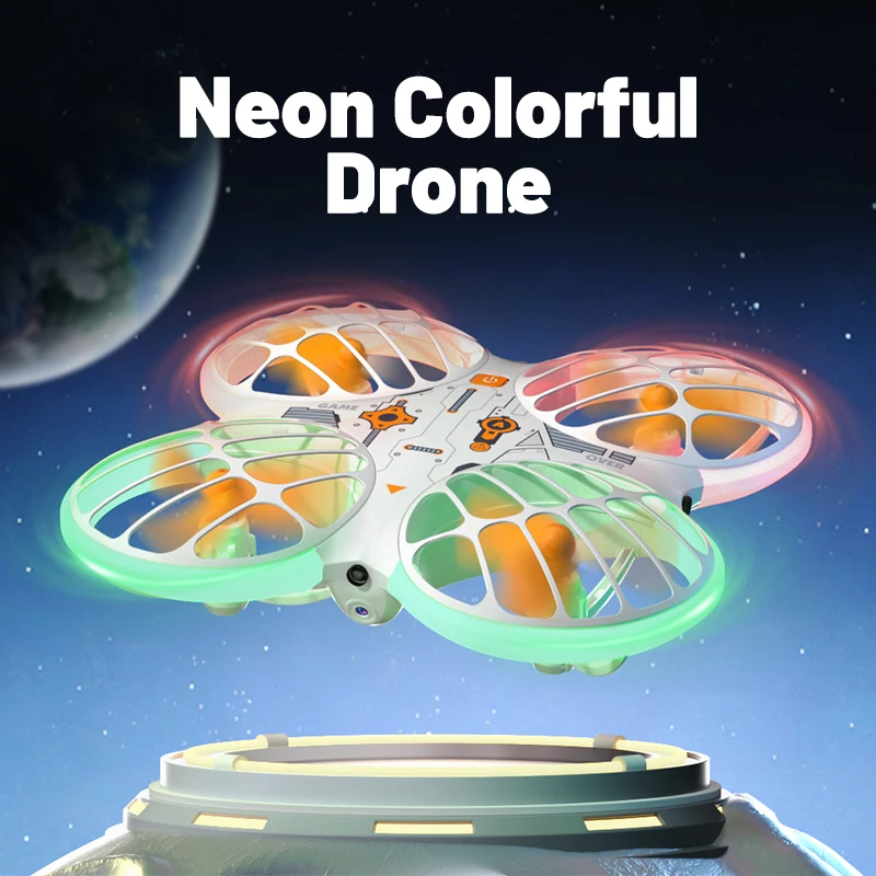 Rc Drone 8K Camera Luminous Led Light Intelligent Obstacle Avoidance Remote Control Drone Quadcopter Flying Toy for Boys