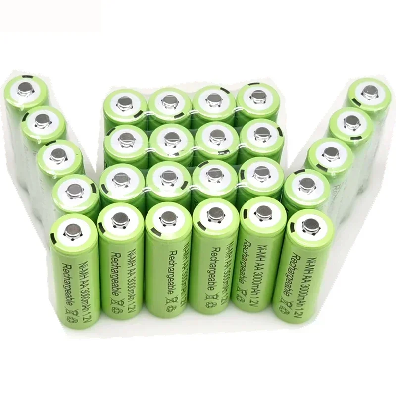 AA 1.2 V 3000mAh Ni-MH 1.2 V Batteries Green Rechargeable Battery Garden Solar Lamp LED Flashlight Lantern Lamp Flashlight 3
