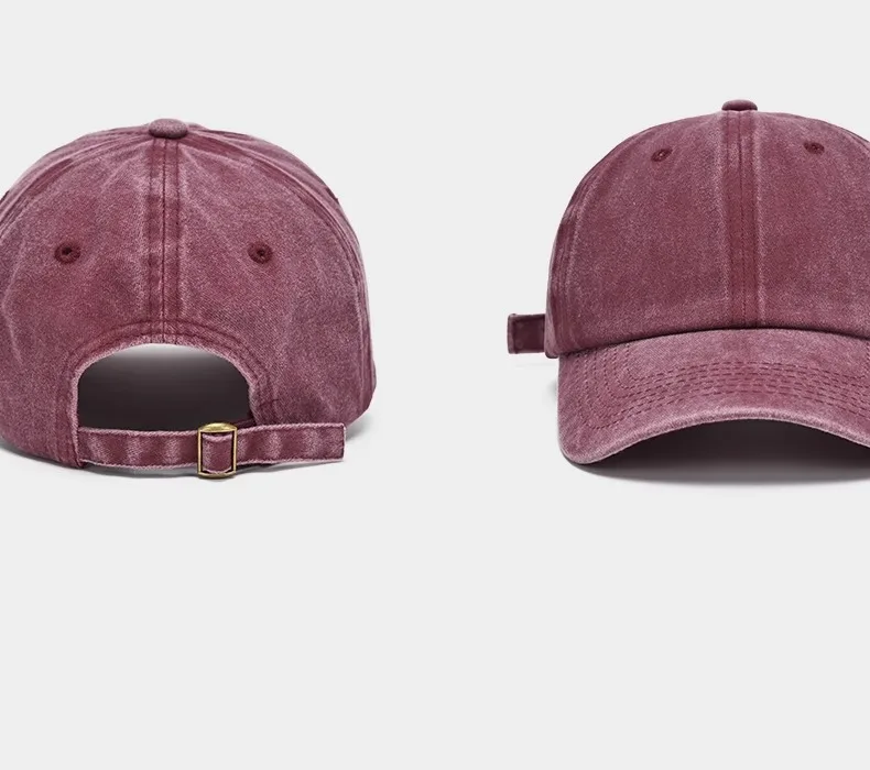 Sonnencreme wassergewaschene Herren-Baseballkappe mit kleinem Gesicht, Retro-Distressed- und vielseitiger trendiger Entenzungenhut, Herren Big He – Detail 5