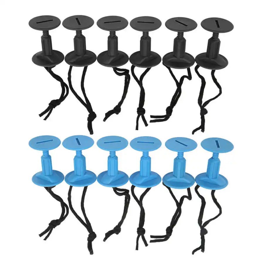 Description Picture 6 of item6 Pieces Surfboard Leash Plugs with Cords Strings Water Sports Surfing Accessories Plastic Surf Leash Plug Bodyboard Accessory