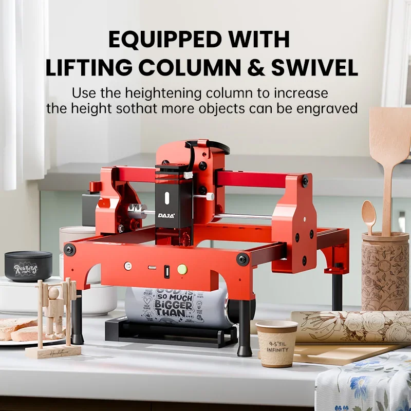 DAJA レーザー彫刻機 A7 mini Pro レーザーカッター レーザー彫刻機 彫刻や木板のカットが広範囲に出来る家庭用におすすめ