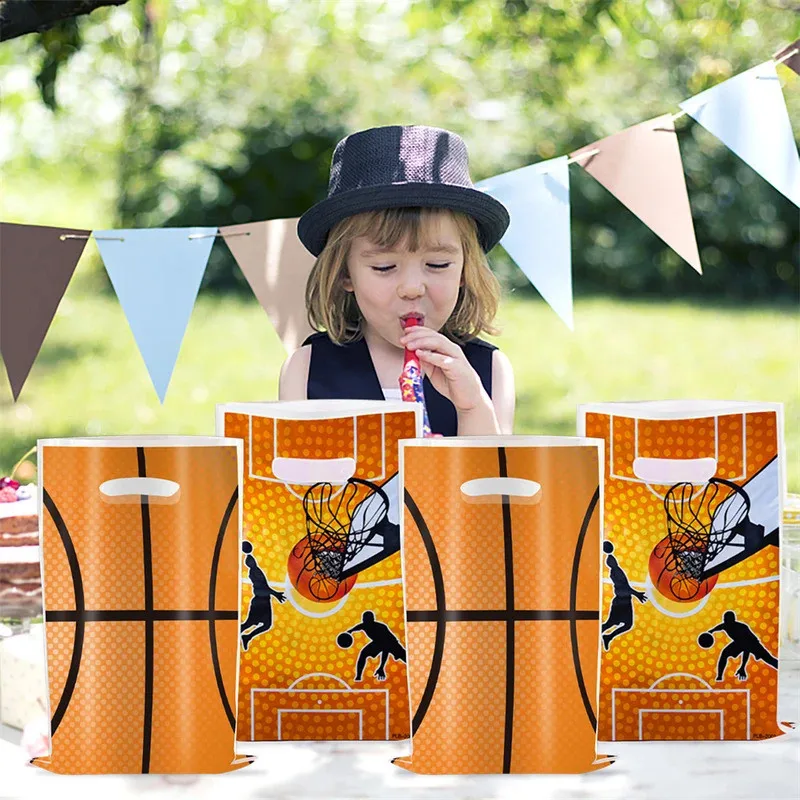 30PCS Basketball Theme 10pcs/lot Kids Boys Favors Happy Birthday Party Gifts Surprise Candy Bags Decorations Loot Bags 5