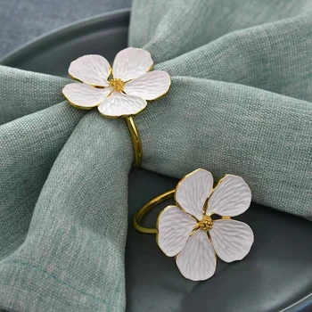 Pcs bloom napkin ring flower types decoration napkin holder plum blossom napkin buckle for hotel parties