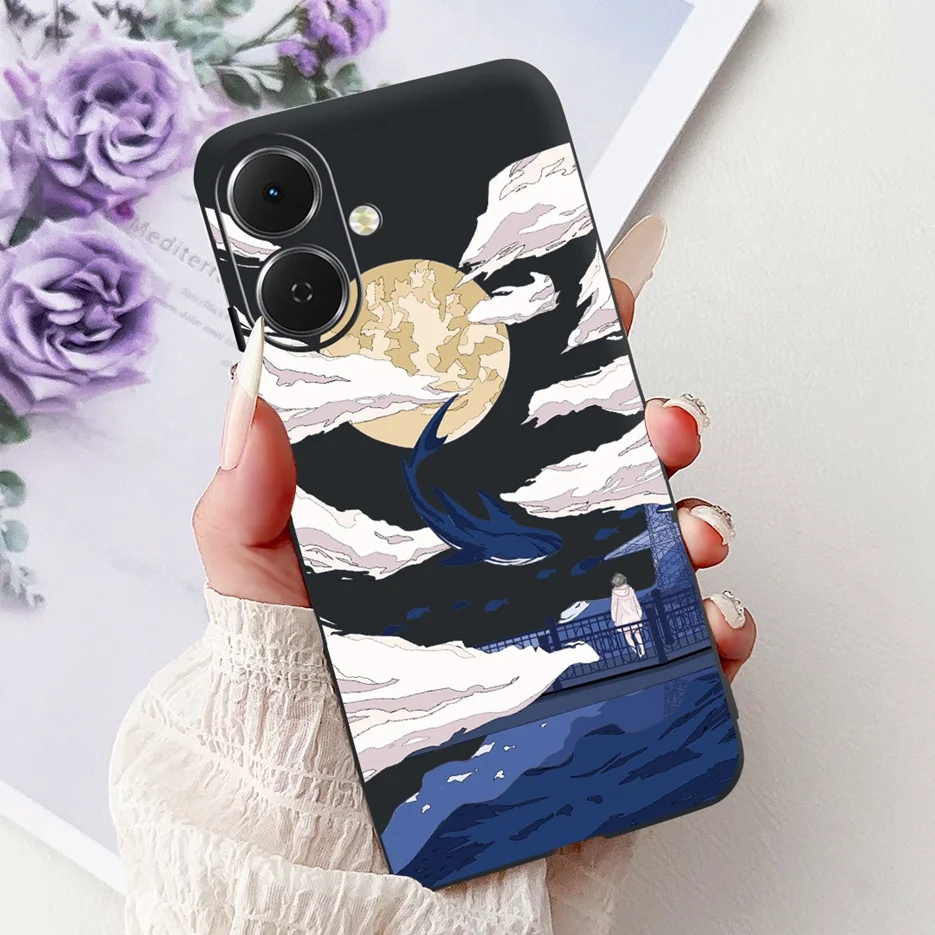 Stylish Painted Soft Silicone Phone Case - Vibrant Design Back Cover