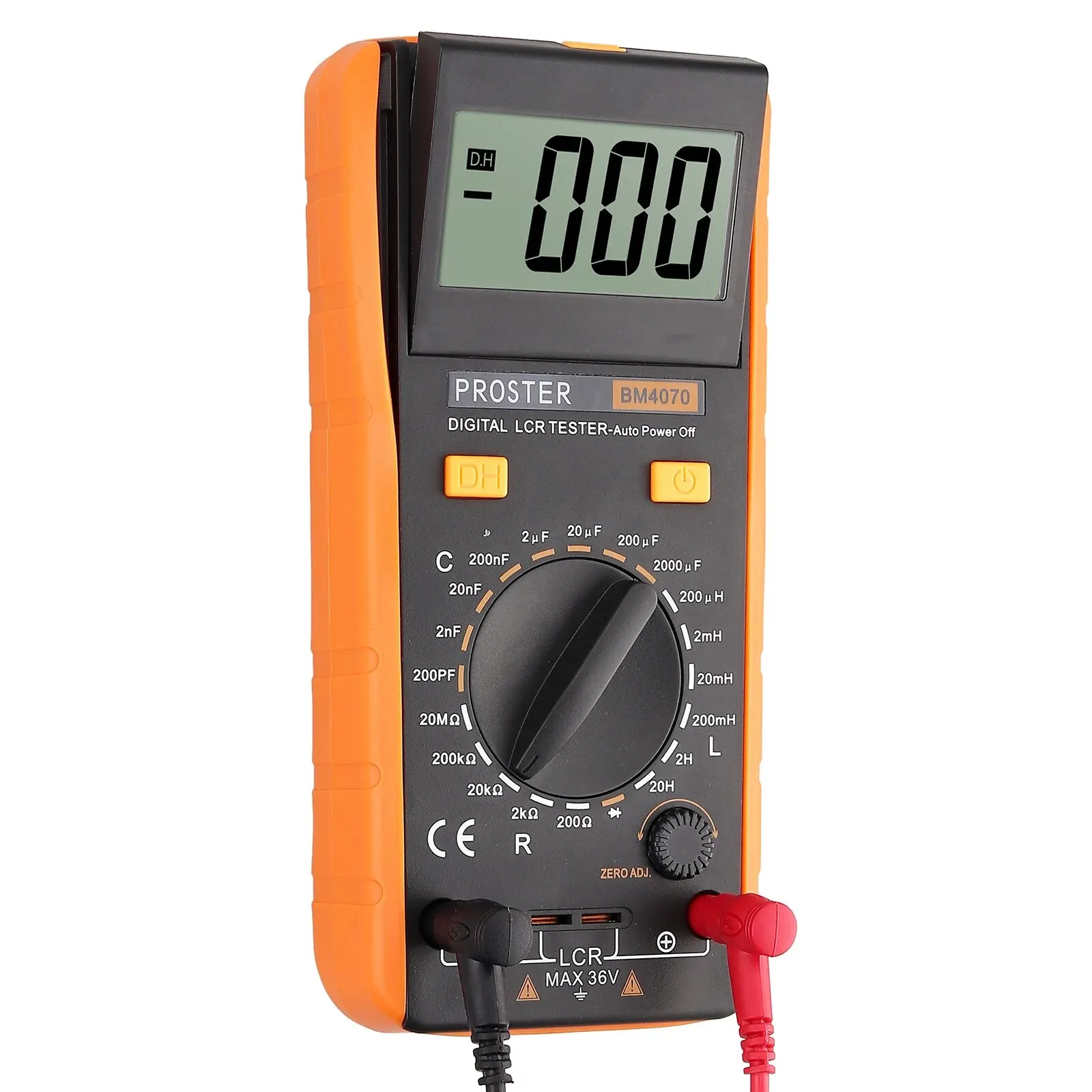 PROSTER LCR Meter LCR Multimeter Tester Capacitance Resistance Inductance Measuring Meter Tester LCD Over Range Display digital multimeter tester lcr tester inductance and capacitance meter
