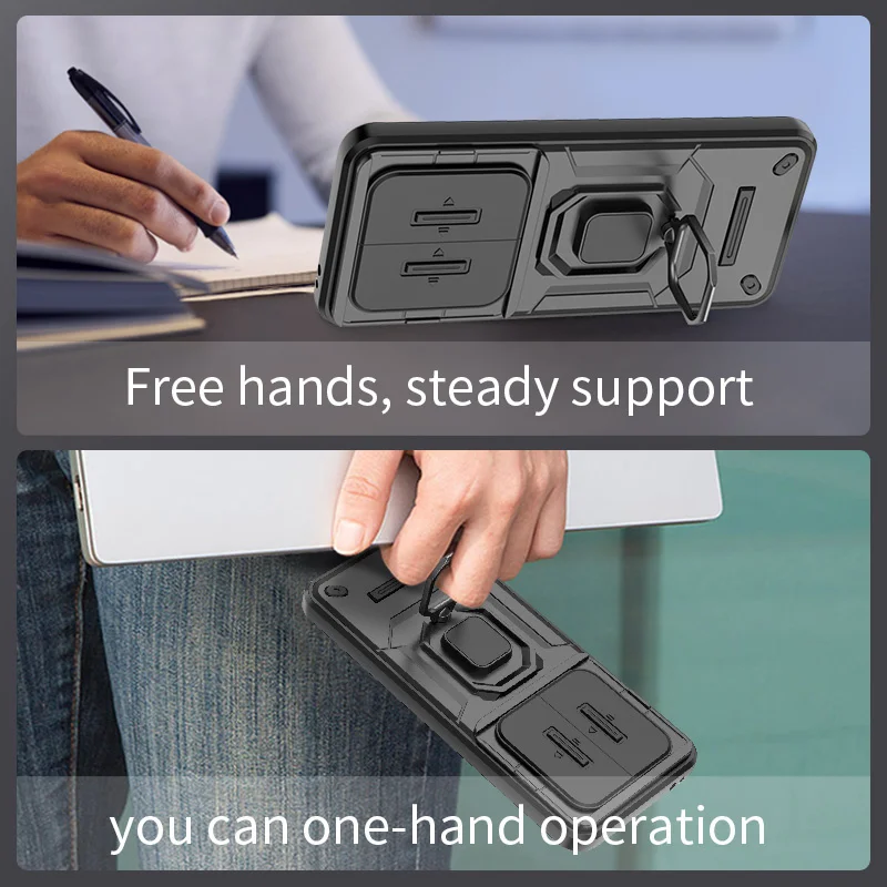 Armor Shockproof Case with Ring Stand Holder - Protective Cover