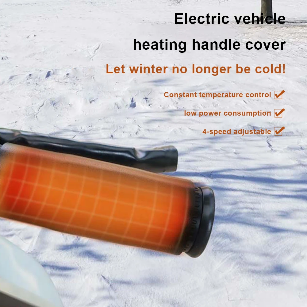 3-Gear Motorcycle Heated Hand Grip USB AntiSlip Adjustable Thermal E-bike ATV Handlebar Heater Warmer Kit Motorcycle Accessories