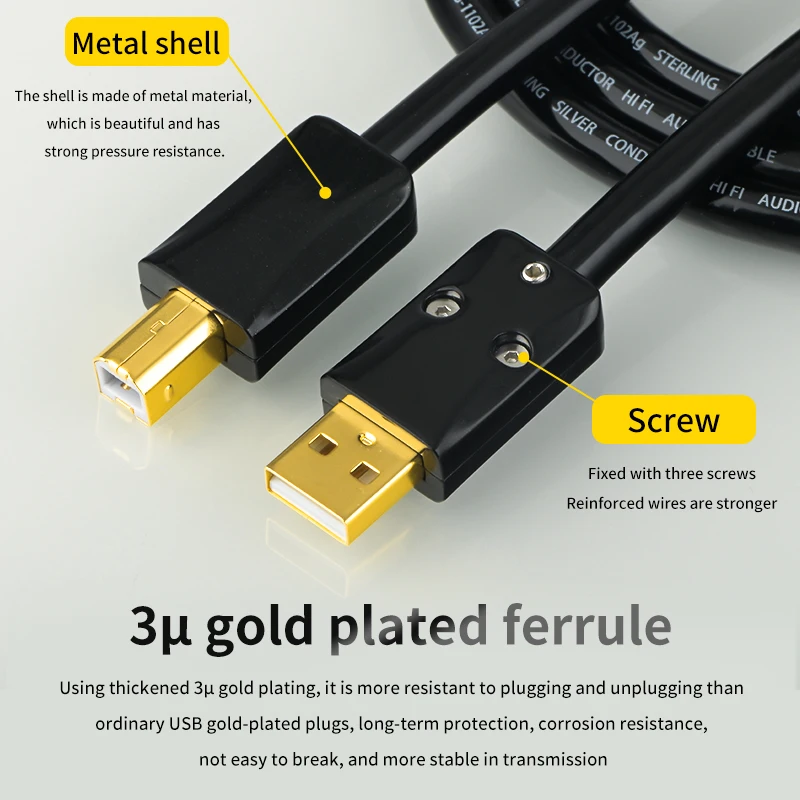 Xangsane 4n  HiFi usb a-b ̺ ׷̵ ڴ  usb dac/CD ͼ ̺  輱  ػ