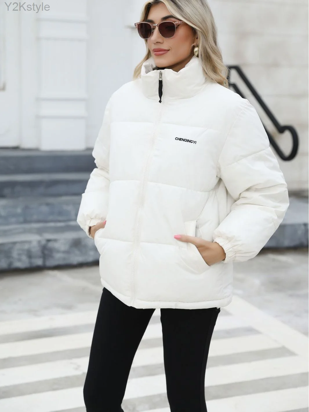 Winter Jackets for Women Clothing 2023 New in Fashion Solid Color Long Sleeved Top High Collar Loose Down Coats Casual Parkas new winter women down cotton coats casual jackets loose plus size female parkas pockets long sleeve trendy lady clothing