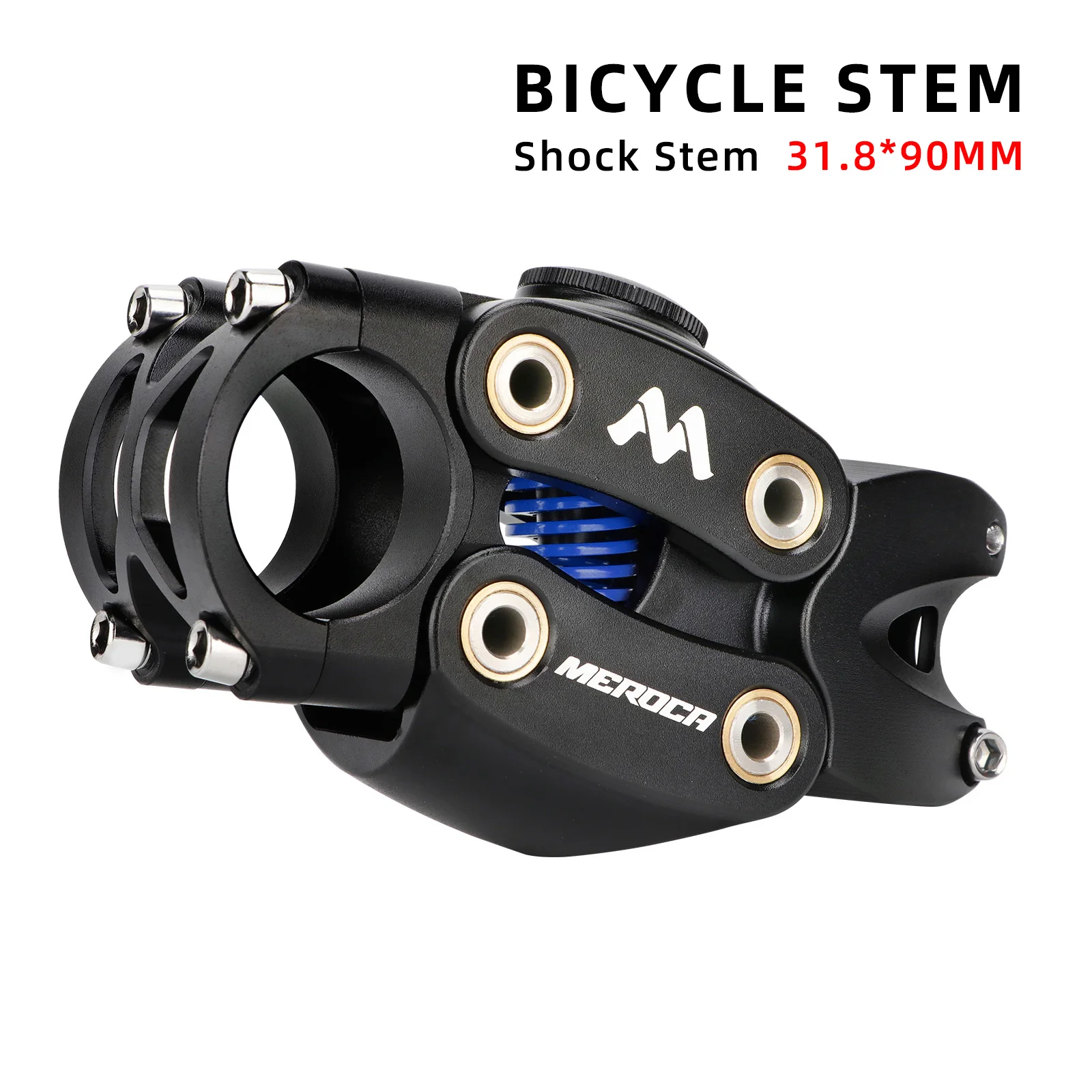 

MEROCA Bicycle Four link Shock Stem 31.8*90MM Aluminum alloy XC Grave Road Mountain Bike Risers Suspension Stems