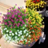 5PCS Artificial Flowers for Outdoor Decoration Spring Summer Decoration UV Resistant Plastic Greenery Shrubs Home Garden Decor 5