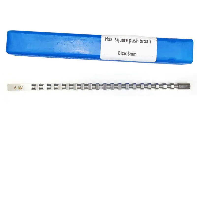 6mm 스퀘어 푸시 타입 브로치 커터, 미터법 크기 HSS 절삭 공구