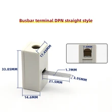  Busbar Terminal Straight Connector Bent Connector 16mm 100A Red Copper Terminal For DPN Leakage Air Switch Circuit Breaker 