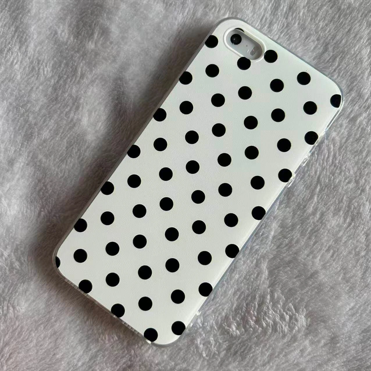Vibrant Colorful Polka Dots Feather Texture Phone Case