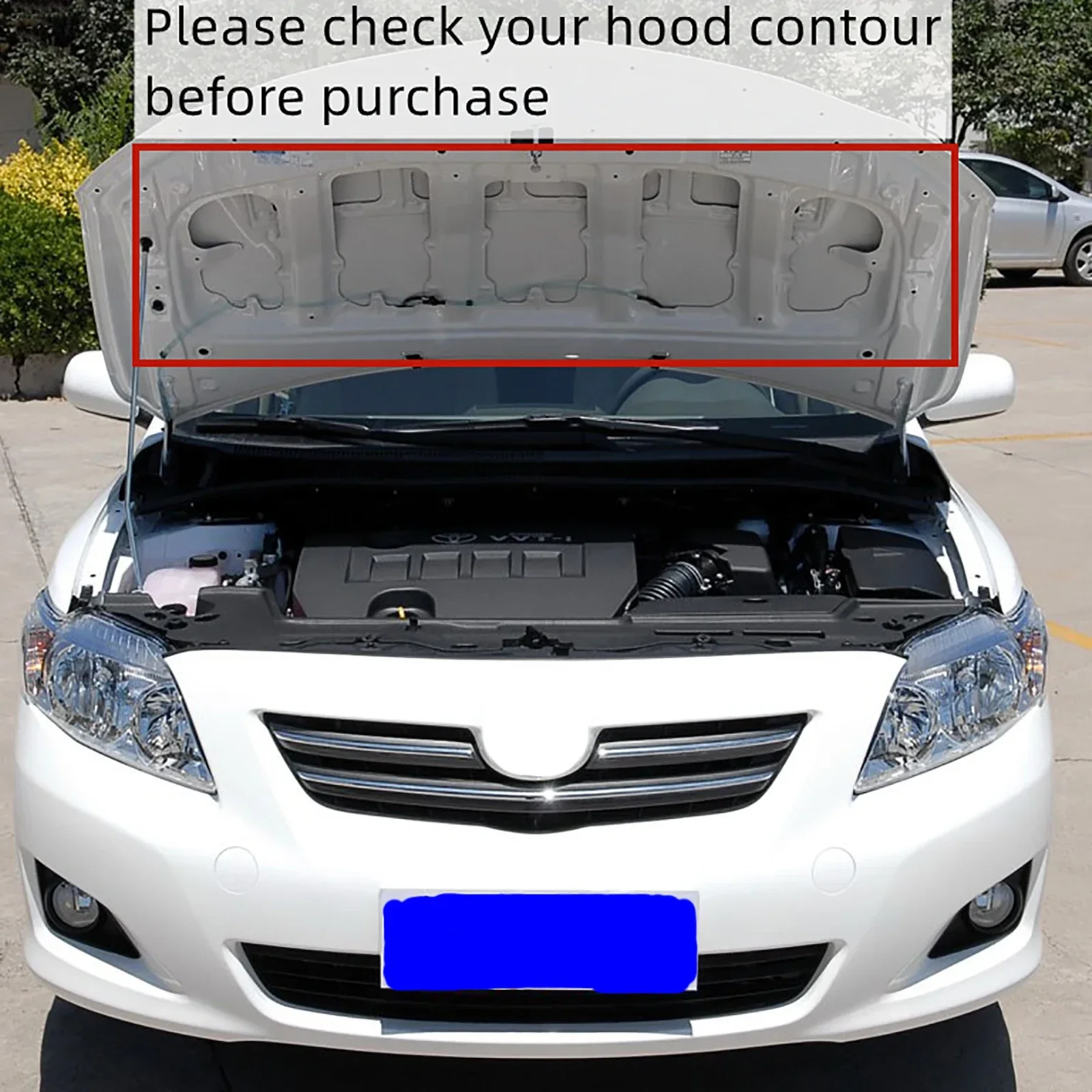 Front Hood Engine Sound Heat Insulation Cotton Pad Soundproof Mat Cover Foam For Toyota Corolla 2007-2013 2014 -