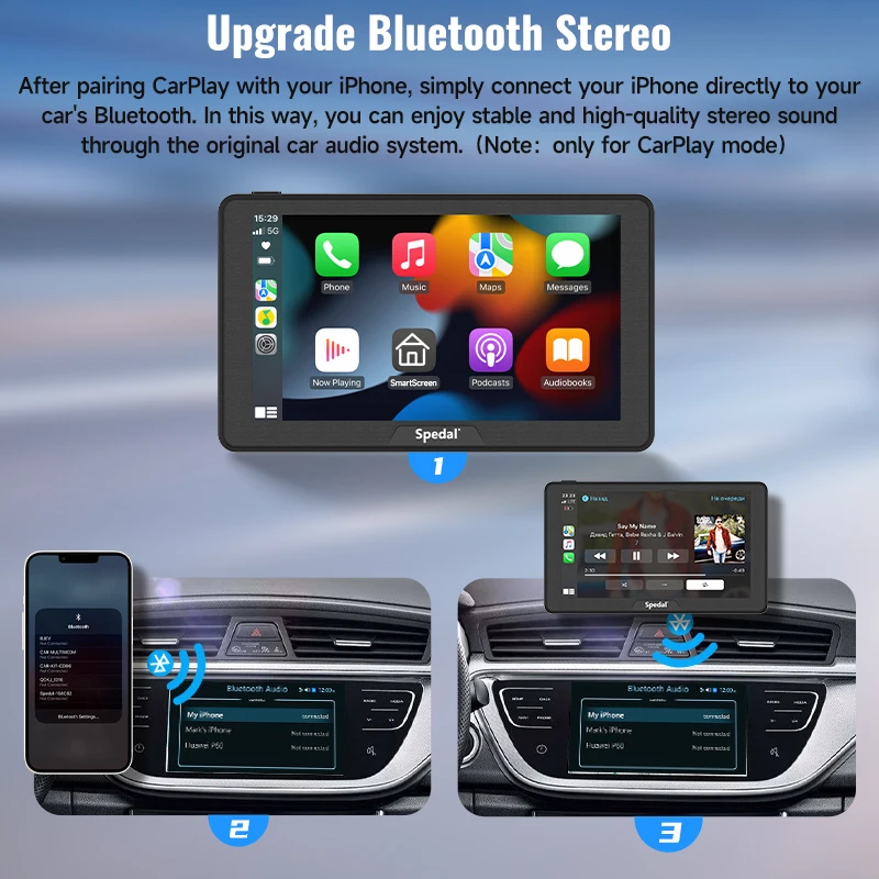 Wireless Carplay Android Auto Touch Screen Car Monitor