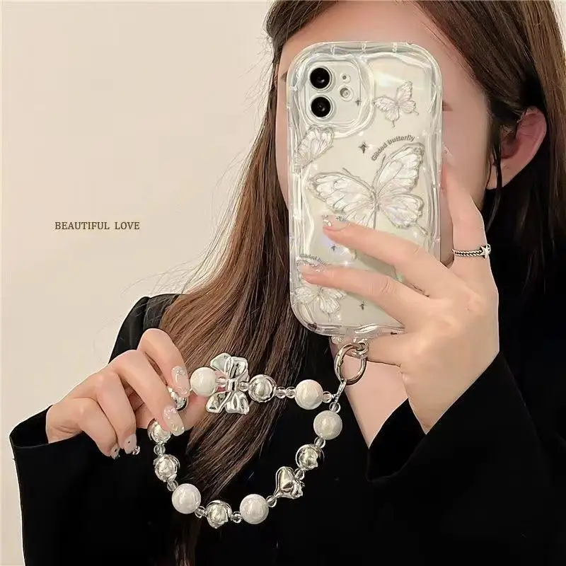 Elegant Love Heart Bracelet Phone Case