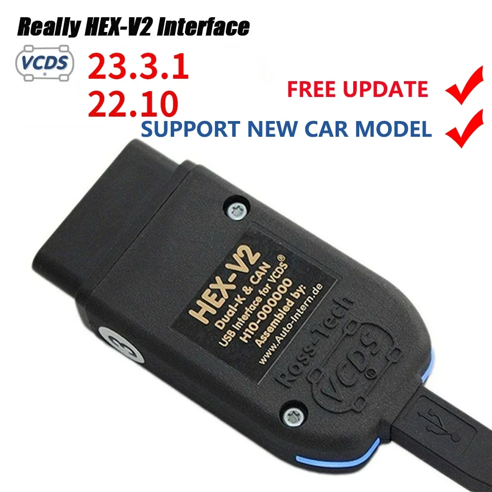 Realmente HEX-V2-VAGCOM 2023, VAG COM 22.3.1, interfaz USB HEX V2 en español  para VW, AUDI, Skoda, Seat, VINs ilimitados para 23,3-1996, 2023 -  AliExpress