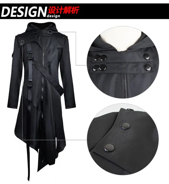 Manteau Médiéval Vintage Homme - Style Gothique Victorien - Costume Halloween Rouge - Taille L