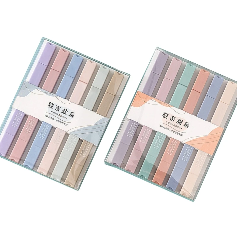 

12 Color Art Marker Dual-tip Highlighter Marker Pens Long-lasting Quick Drying