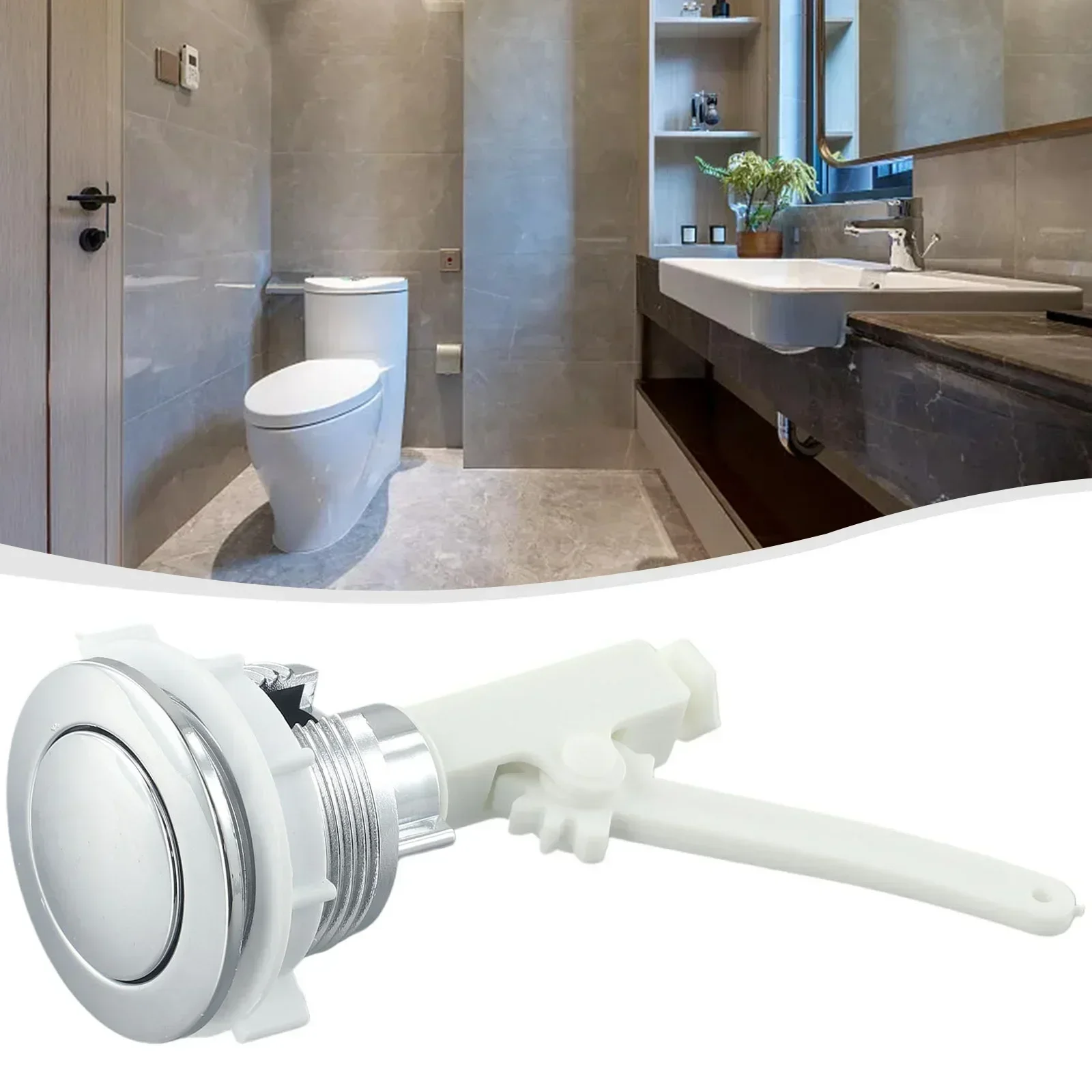 38mm Bathroom Toilet Push Button Single Double Flush Button Round Water Tank Cover Switch Bathroom Toilet Accessories push button switch toilet flush button