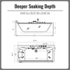 60 Inch Acrylic Freestanding Whirlpool Hot Tub Modern Soaking Bathtub with Central Drainage and Color Therapy  Bathroom Fixture 2