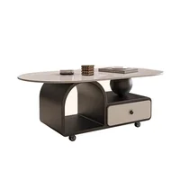 Table basse vintage de luxe, table basse moderne, table d'appoint tendance avec rangement, Mesa De Centro, meubles de salon 6