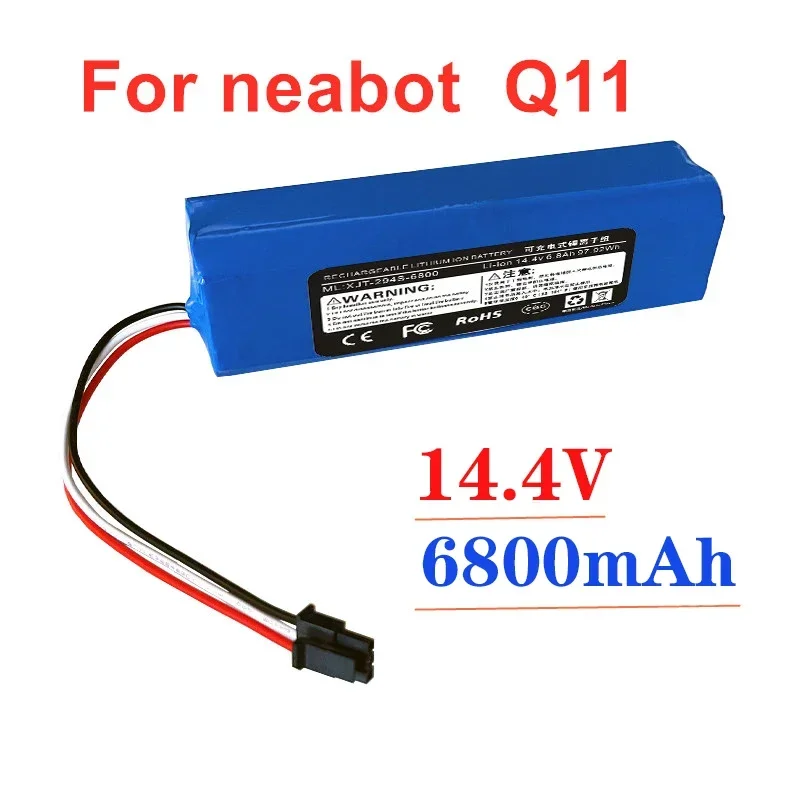 Rechargeable Li-ion Battery 14.4V 6800mAh For neabot Robotic Vacuum Cleaner Q11