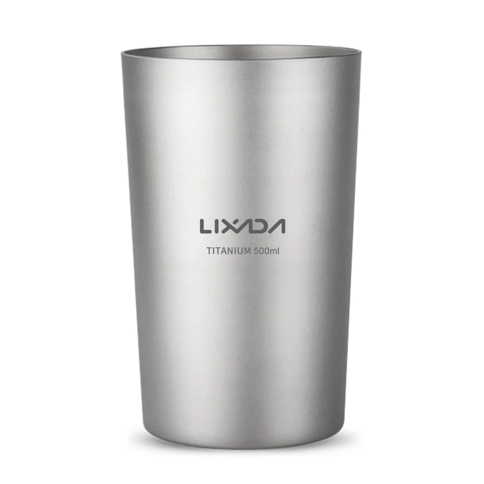 

Lixada Double Wall Titanium Cup Water Juice Tea Cup Mug 300ml 500ml Cup Cookware for Home Office Camping Hiking Backpacking