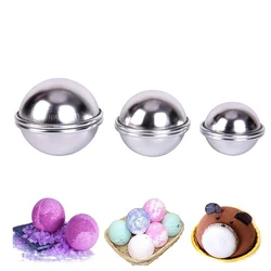 3-6pcs/set New Bath Bomb Molds Aluminum Alloy Ball Sphere Bath Bomb Mold Cake Baking Pastry Mould