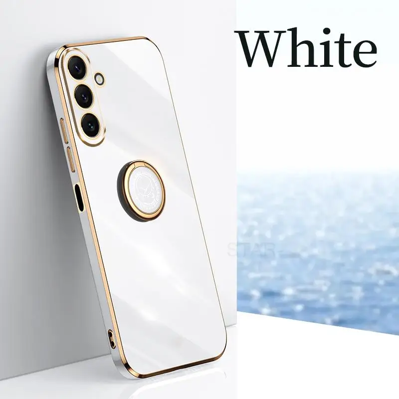Luxury Plating Ring Holder Silicone Stand Case with Premium Finish