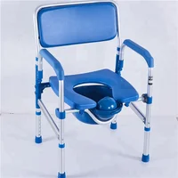 Home Care Manual chair height adults toilet portable Folding Commode Chair for elderly 1