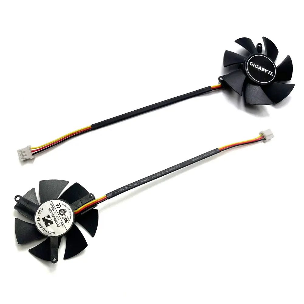 Gigabyte-gtx 1050 1050ti gt 1030 Ventilador 3pin Perfil Baixo Placa de Vídeo Ventoinha Novo Fs1250-s2053a - Imagem 3