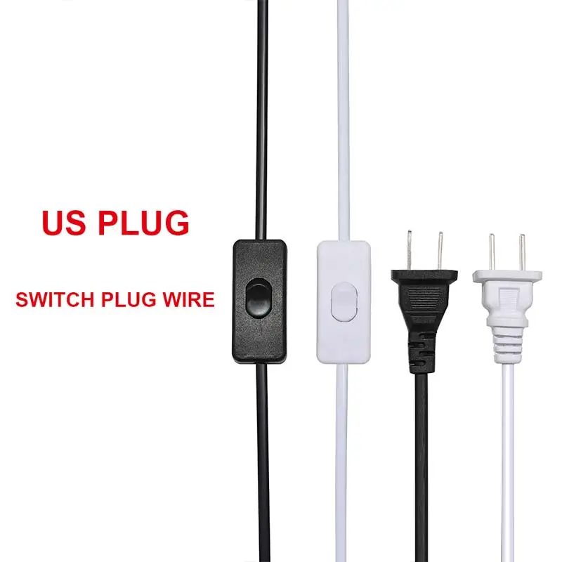 AC85-265V 660W 1.8m 3m 5m Electric Wire Lamp Switch Cable International Standard Power Cord With Switch Plug Copper Wire - Image 3