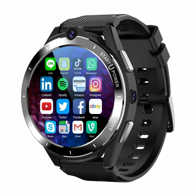 Big Screen Android 4G WiFi Smart Watch Men Women Phone Watch Dual Camera  6G+128G