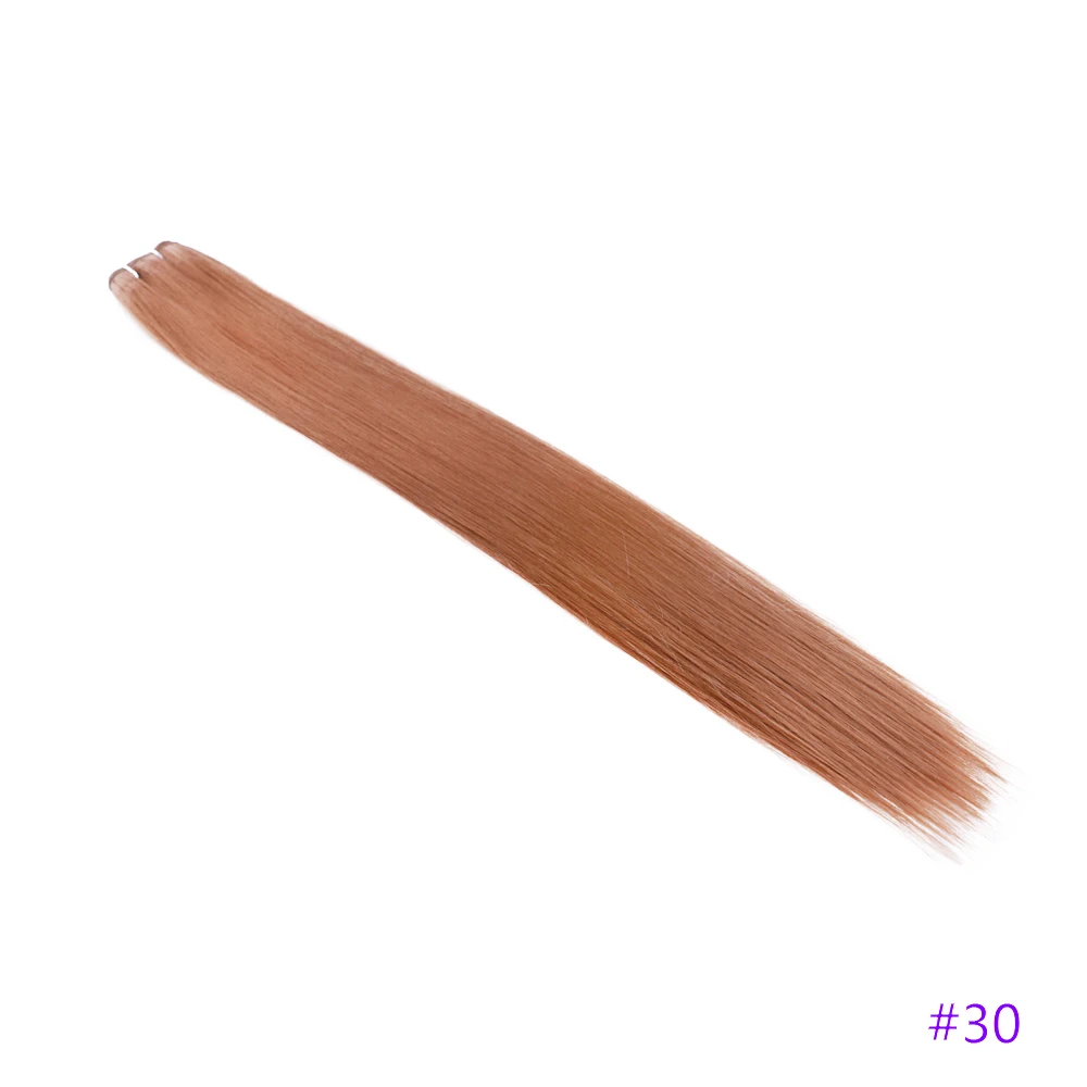 Synthetische glatte Haar bündel für Frauen 10-30 Zoll hitze beständige Faser Haar verlängerungen afrikanische Haars chüsse webt 100g Packung – Detail 24