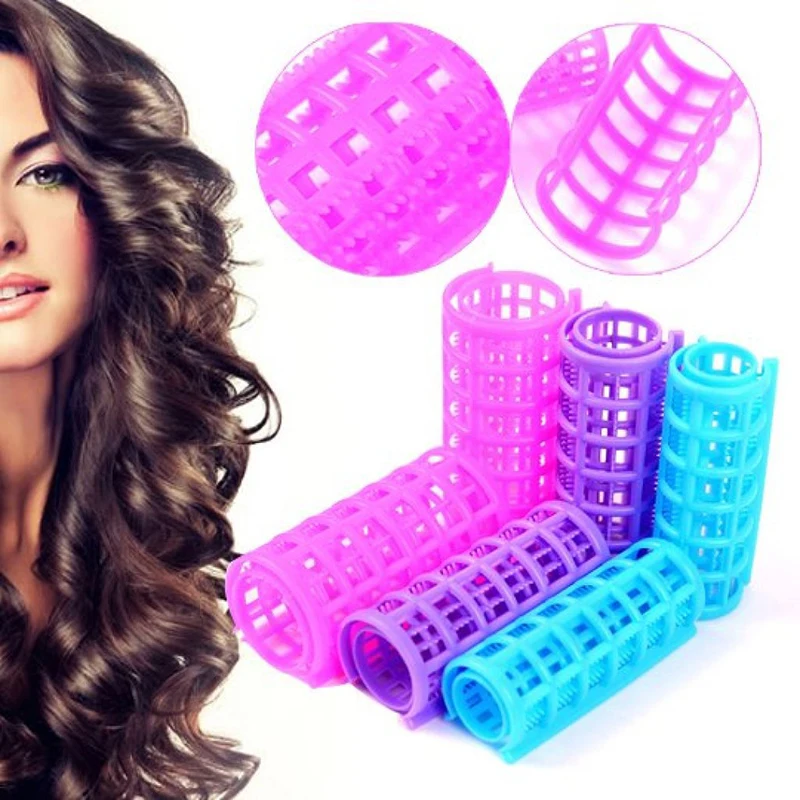 Magic Hair Curlers Diy Hair Salon Curlers Rollers Tool Soft Large  Hairdressing Tools Plastic Hair Rollers 6/8/12/12/14pcs - Hair Rollers -  AliExpress
