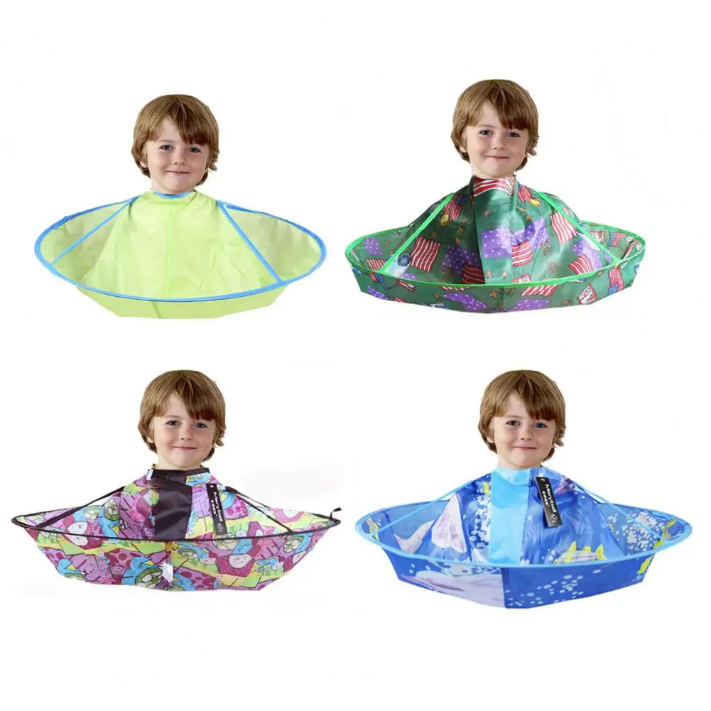 

Hair Cutting Cape Cartoon Pattern Foldable Breathable Kids Haircut Cape Cloak Kid Umbrella Salon Hair Accessories