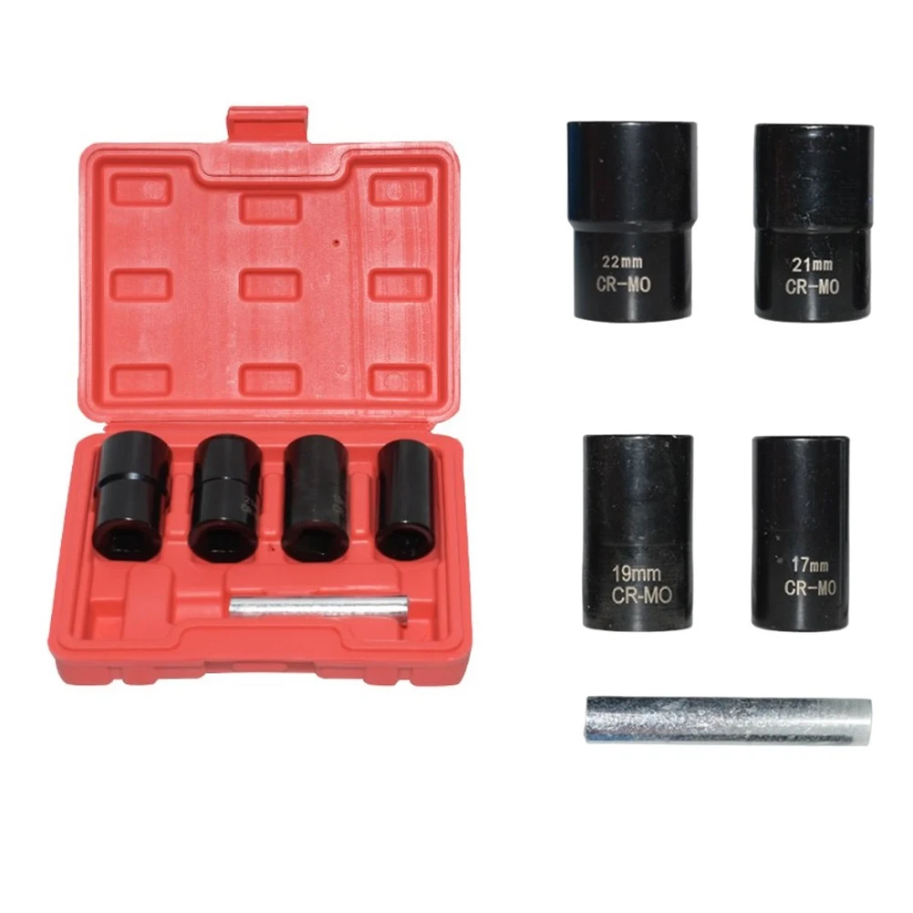 

5pcs 17mm 19mm 21mm 22mm Lug Nut Remover Broken Nut Bolt Extractor Sleeve Tool Impact Drivers Workshop Equipment Power Tools